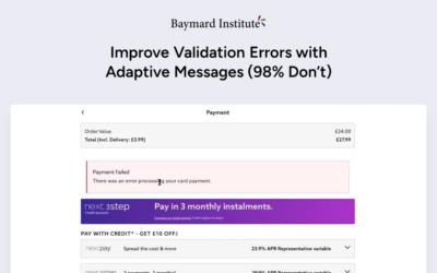 Improve Validation Errors with Adaptive Messages (98% Don’t) – Articles – Baymard Institute