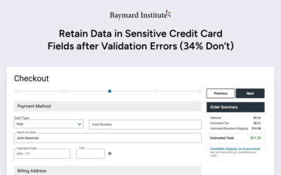 Retain Data in Sensitive Credit Card Fields after Validation Errors (34% Don’t) – Articles – Baymard Institute