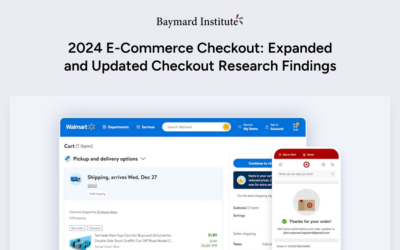 Expanded and Updated Checkout Research Findings – Articles – Baymard Institute