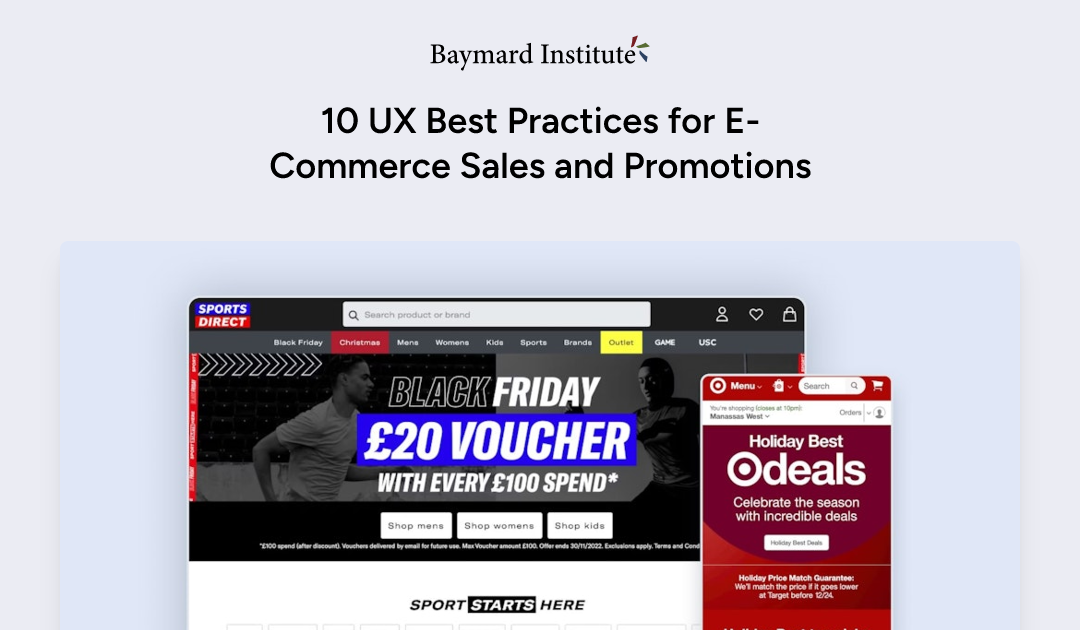 10 Sales UX Best Practices For E-Commerce — Baymard